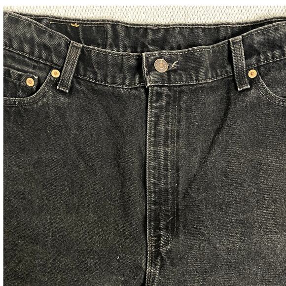 Levi's 522 Vintage Jeans Womens 18 36X30 Black High Rise Tapered Fit Leg USA 90s - Picture 5 of 13